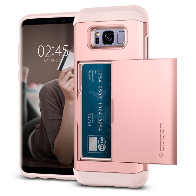 Чехол-визитница SPIGEN для Galaxy S8 - Slim Armor CS - Розовое Золото - 565CS21619