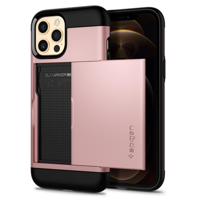 Чехол-визитница SPIGEN для iPhone 12 Pro Max - Slim Armor CS - Розовое золото - ACS01624