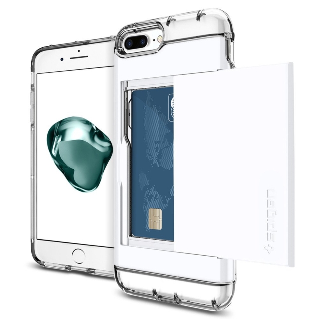 Чехол-визитница SPIGEN для iPhone 7 Plus / 8 Plus - Crystal Wallet - Белый - 043CS21051