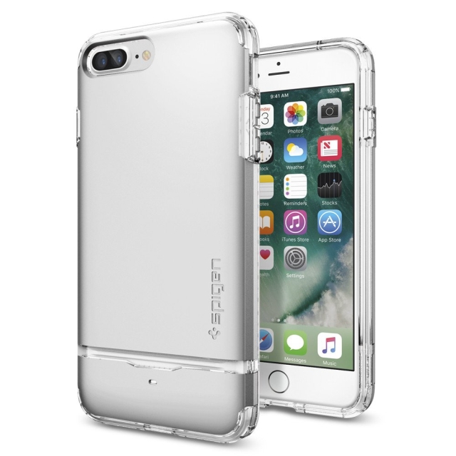 Чехол-визитница SPIGEN для iPhone 7 Plus / 8 Plus - Flip Armor - Серебристый - 043CS20822