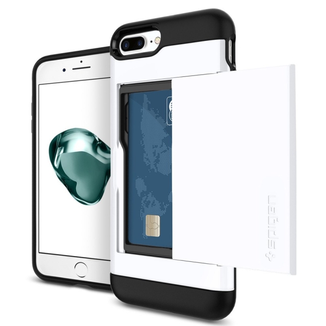Чехол-визитница SPIGEN для iPhone 7 Plus / 8 Plus - Slim Armor CS - Белый - 043CS21044