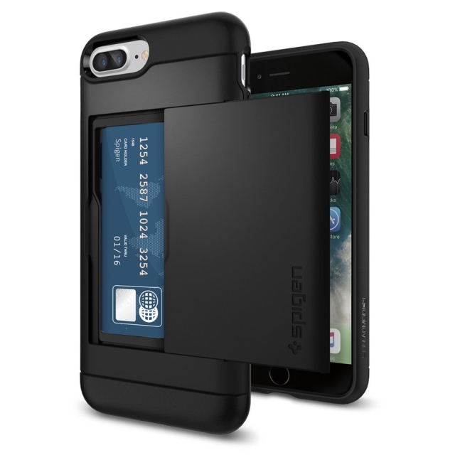 Чехол-визитница SPIGEN для iPhone 7 Plus / 8 Plus - Slim Armor CS - Черный - 043CS20528