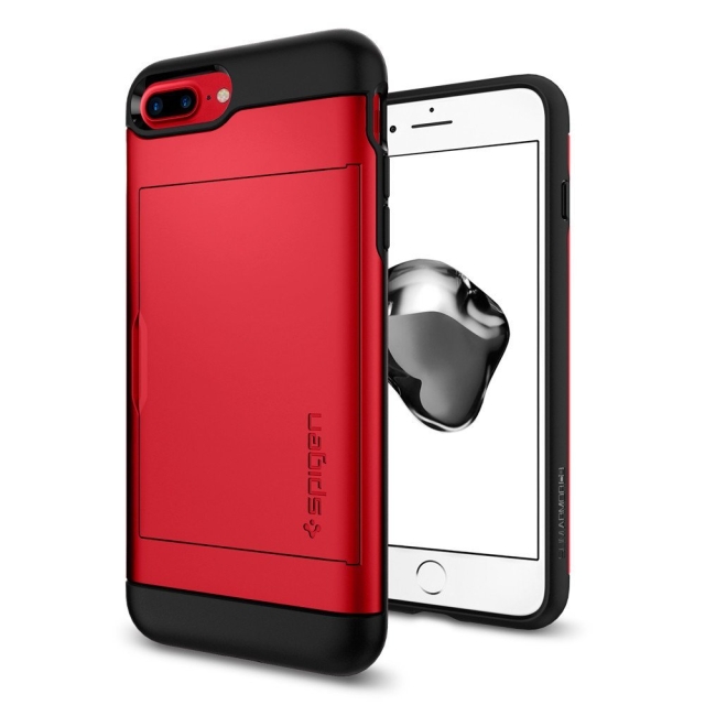 Чехол-визитница SPIGEN для iPhone 7 Plus / 8 Plus - Slim Armor CS - Красный - 043CS21730