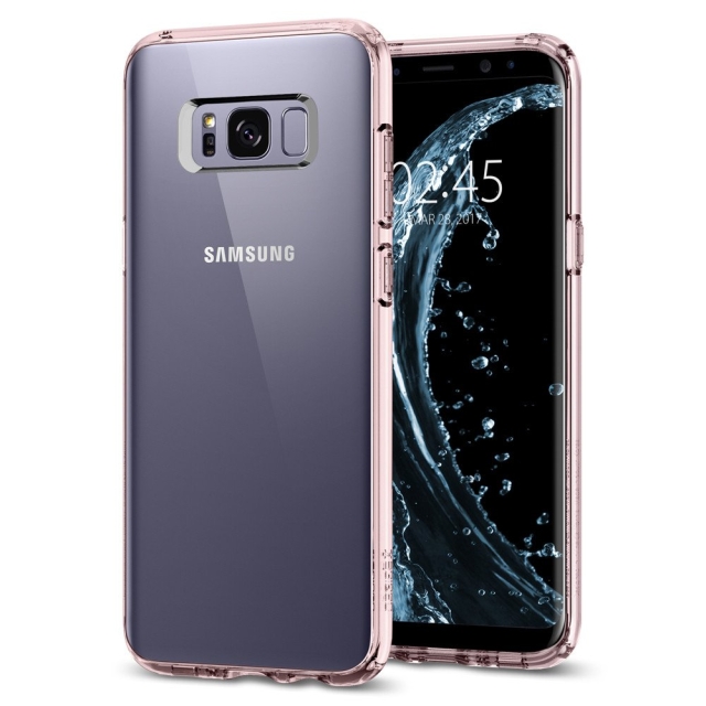 Гибридный чехол SPIGEN для Galaxy S8 Plus - Ultra Hybrid - Кристально-розовый - 571CS21684