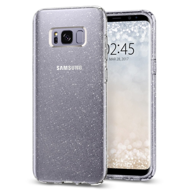Чехол-капсула чехол SPIGEN для Galaxy S8 Plus - Liquid Crystal Glitter - Прозрачный кварц - 571CS21669
