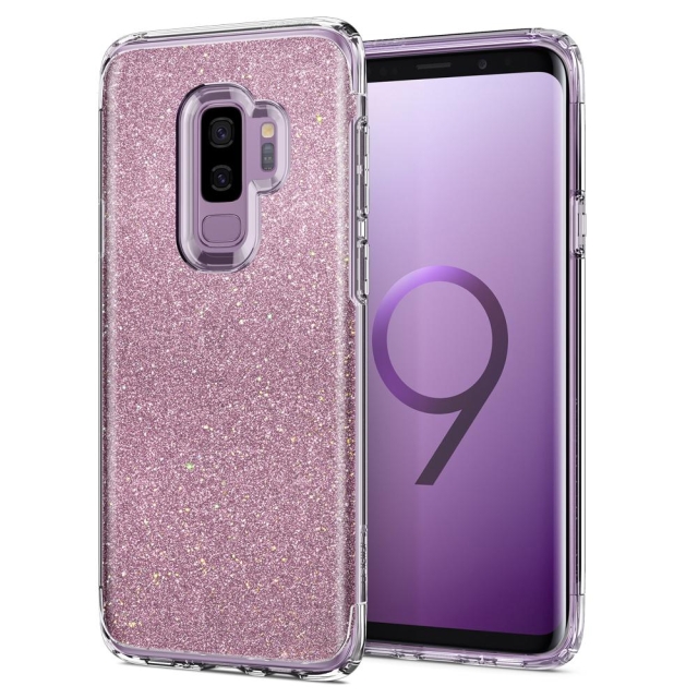 Защитный чехол SPIGEN для Galaxy S9 Plus - Slim Armor Crystal Glitter - Розовый кварц - 593CS22973