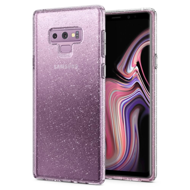 Чехол-капсула SPIGEN для Galaxy Note 9 - Liquid Crystal Glitter - Прозрачный кварц - 599CS24570