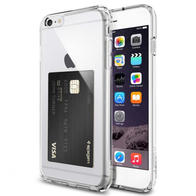 Чехол-визитка SPIGEN для iPhone 6s Plus / 6 Plus - Ultra Hybrid ID - Кристально-прозрачный - SGP11283