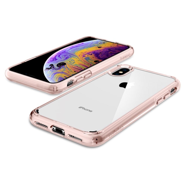 Гибридный чехол SPIGEN для iPhone X / XS - Ultra Hybrid - Розовый - 063CS25117
