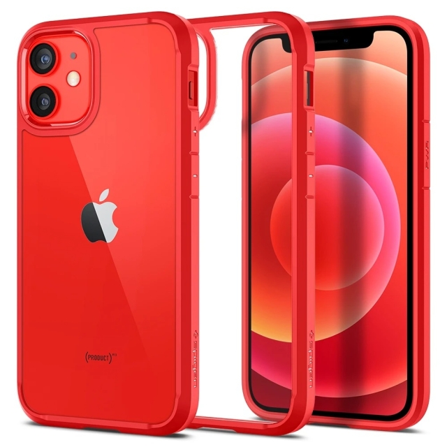 Гибридный чехол SPIGEN для iPhone 12 Mini - Ultra Hybrid - Красный - ACS01747