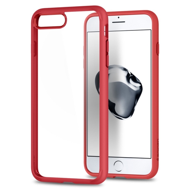 Гибридный чехол SPIGEN для iPhone 7 Plus / 8 Plus - Ultra Hybrid 2 - Красный - 043CS21729