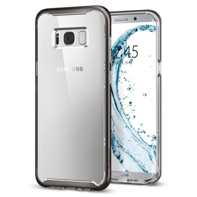 Прозрачный чехол SPIGEN для Galaxy S8 Plus - Neo Hybrid Crystal - Темно-серый - 571CS21654