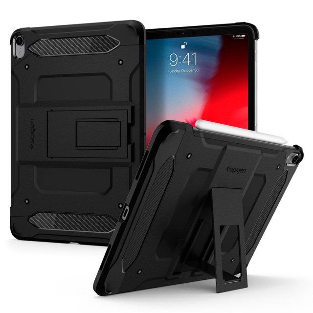 Ударопрочный чехол SPIGEN для iPad Pro 12.9 (2018) - Tough Armor TECH - Черный - 068CS25203