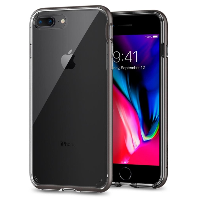 Прозрачный чехол SPIGEN для iPhone 7 Plus / 8 Plus - Neo Hybrid Crystal 2 - Темно-серый - 055CS22368