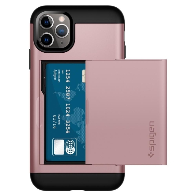 Чехол-визитница SPIGEN для iPhone 11 Pro Max - Slim Armor CS - Розовое золото - 075CS27427