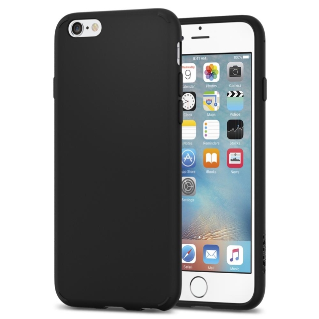 Силиконовый чехол SPIGEN для iPhone 6s / 6 - Liquid Crystal - Черный-матовый - 035CS21532