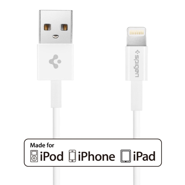 Кабель SPIGEN для iPhones / iPad Mini / iPad Air - Lightning - Белый - SGP11761