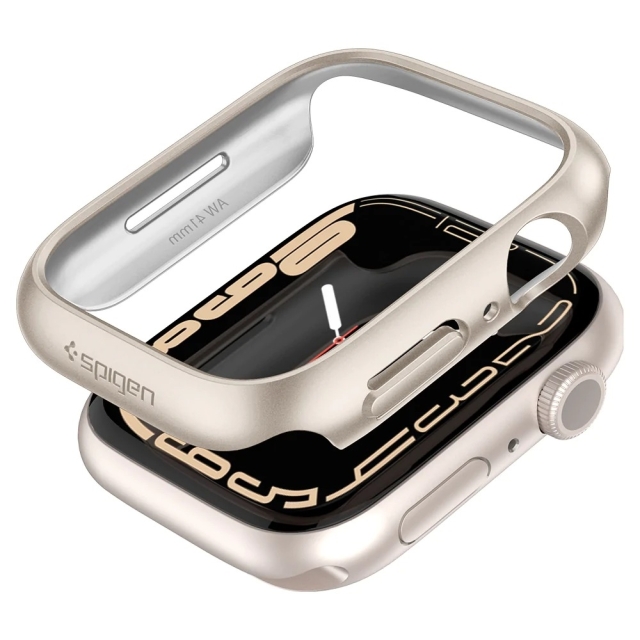 Клип-кейс SPIGEN для Apple Watch 9/8/7 (41 mm) - Thin Fit - Серебристый - ACS04185