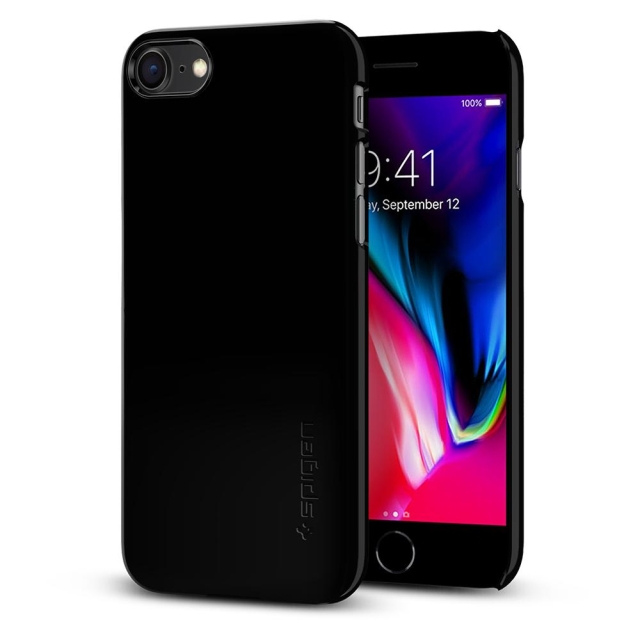 Клип-кейс SPIGEN для iPhone SE (2022/2020)/8/7 - Thin Fit - Черный Оникс - 054CS22210
