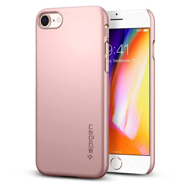 Клип-кейс SPIGEN для iPhone SE (2022/2020)/8/7 - Thin Fit - Розовое золото - 054CS22207