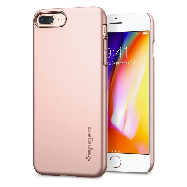 Клип-кейс SPIGEN для iPhone 7 Plus / 8 Plus - Thin Fit - Розовое золото - 055CS22237