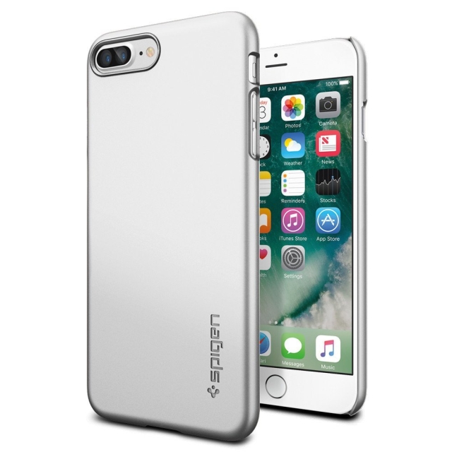 Клип-кейс SPIGEN для iPhone 7 Plus / 8 Plus - Thin Fit - Серебристый - 043CS20735