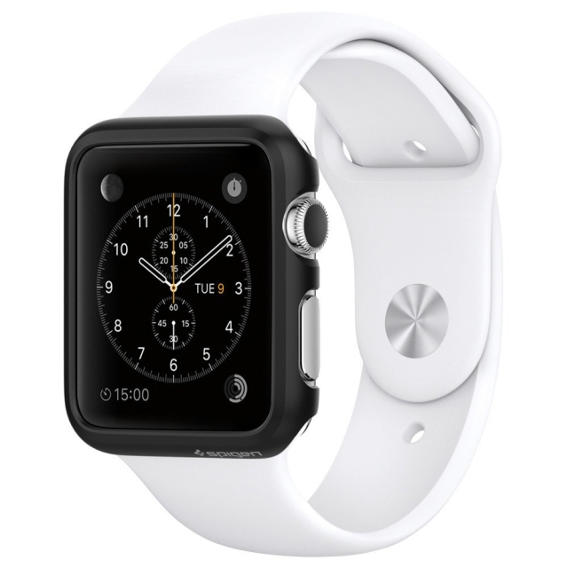 Клип-кейс SPIGEN для Apple Watch (38мм) - Thin Fit - Черный - SGP11487