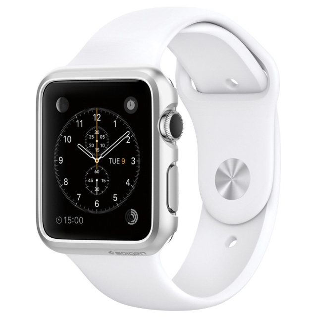 Клип-кейс SPIGEN для Apple Watch (38мм) - Thin Fit - Серебристый - SGP11489