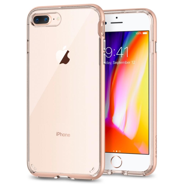 Прозрачный чехол SPIGEN для iPhone 7 Plus / 8 Plus - Neo Hybrid Crystal 2 - Красное золото - 055CS22574