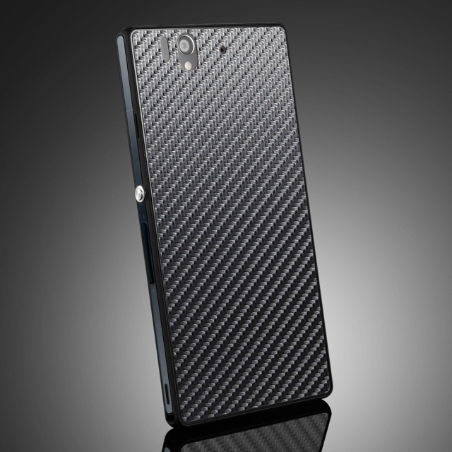 Защитная наклейка SPIGEN для Sony Xperia Z - Skin Guard - Черный карбон - SGP10149