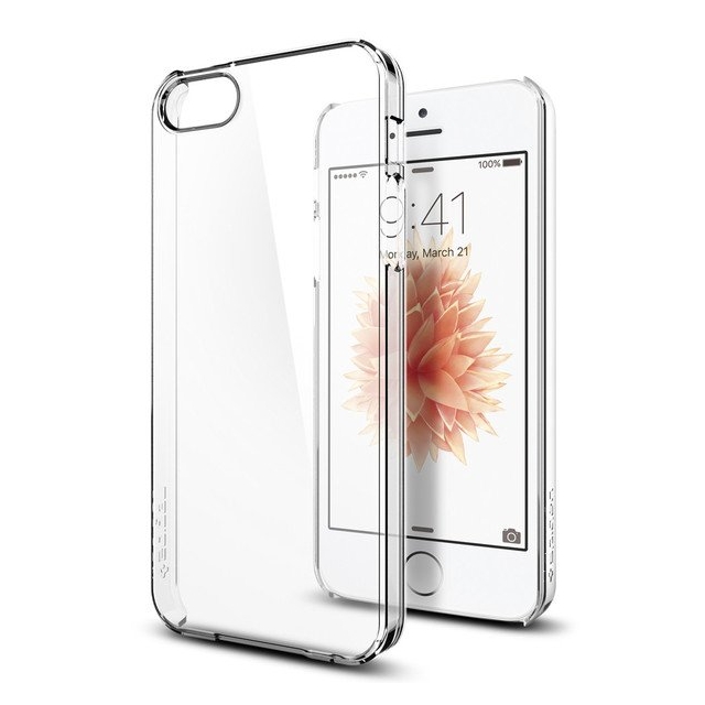 Чехол-накладка SPIGEN для iPhone SE / 5s / 5 - Thin Fit - Кристально-прозрачный - 041CS20246