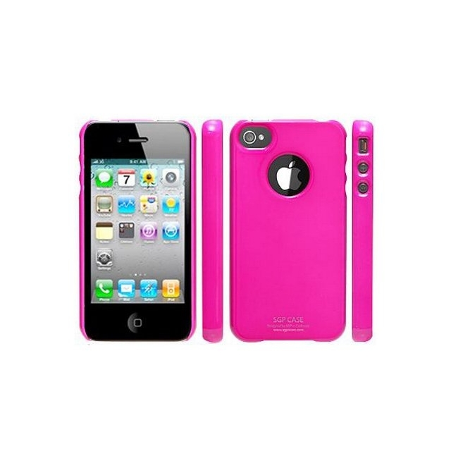 Чехол-накладка SPIGEN для iPhone 4s / 4 - Ultra Thin Air Vivid - Ярко-розовый - SGP08381
