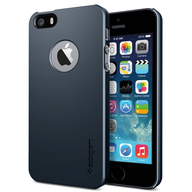 Накладка SPIGEN для iPhone SE / 5s / 5 - Ultra Thin Air A - Синевато-серый - SGP10501