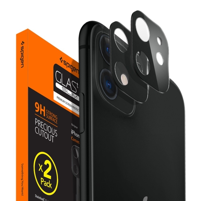 Защитное стекло для камеры SPIGEN для iPhone 11 - Full Cover Camera Lens - Черный - AGL00506 - 2 шт