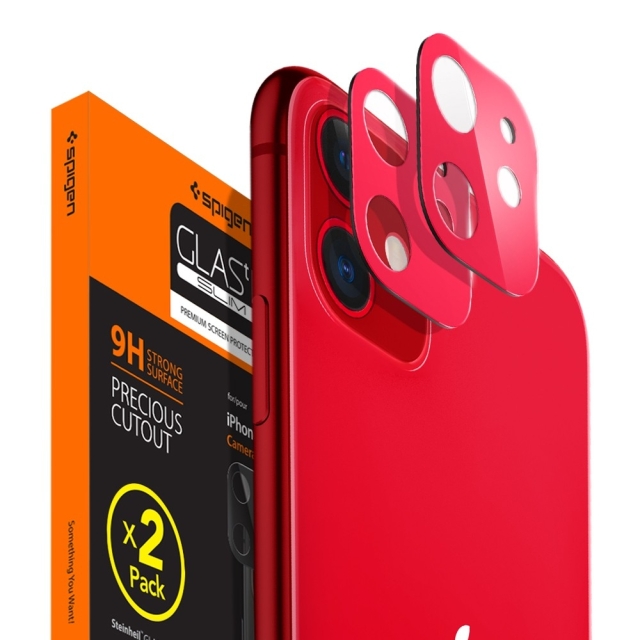 Защитное стекло для камеры SPIGEN для iPhone 11 - Full Cover Camera Lens - Красный - AGL00511 - 2 шт