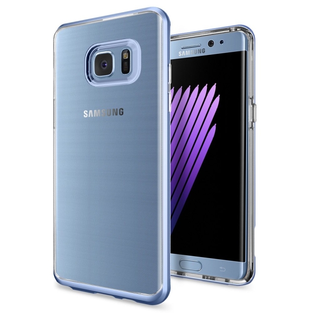 Прозрачный чехол SPIGEN для Galaxy Note 7 - Neo Hybrid Crystal - Голубой - 562CS20805