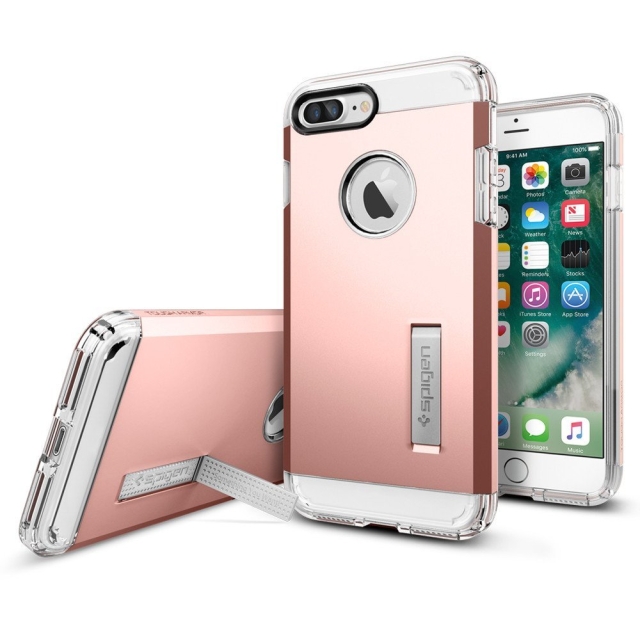 Ударопрочный чехол SPIGEN для iPhone 7 Plus / 8 Plus - Tough Armor - Розовое Золото - 043CS20532