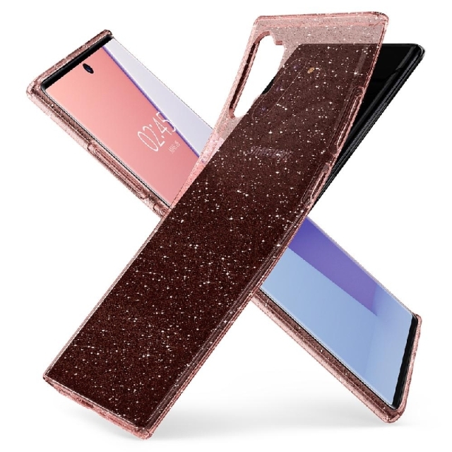 Чехол-капсула SPIGEN для Galaxy Note 10 Plus - Liquid Crystal Glitter - Розовый кварц - 627CS27329