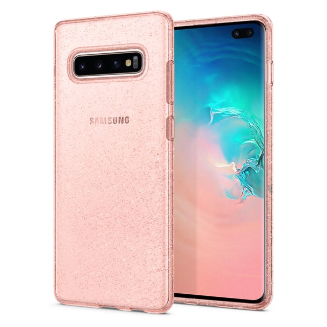 Чехол-капсула SPIGEN для Galaxy S10 Plus - Liquid Crystal Glitter - Розовый кварц - 606CS25763
