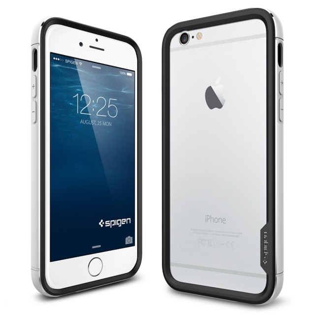 Премиум бампер SPIGEN для iPhone 6s / 6 - Neo Hybrid EX Metal - Серебристый - SGP11186
