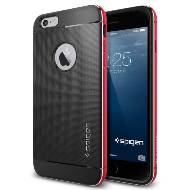 Премиум чехол SPIGEN для iPhone 6s Plus / 6 Plus - Neo Hybrid Metal - Красный - SGP11073