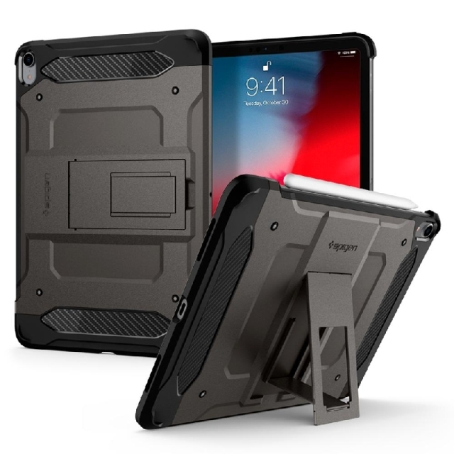 Прочный чехол SPIGEN для iPad Pro 11 (2018) - Tough Armor TECH - Темно-серый - 067CS25222