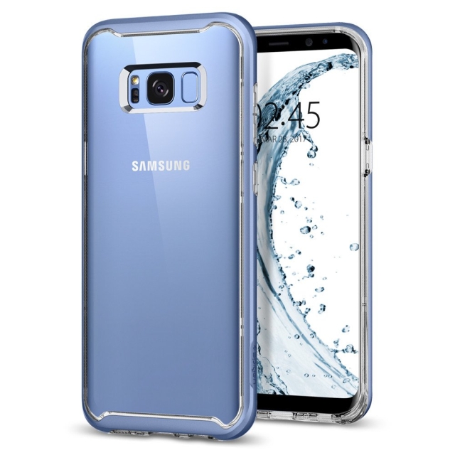 Прозрачный чехол SPIGEN для Galaxy S8 - Neo Hybrid Crystal - Голубой - 565CS21605
