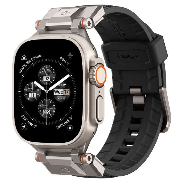 Ремешок SPIGEN для Apple Watch (49/45/44/42 mm) - Dura Pro Armor Band - Черный - AMP06065