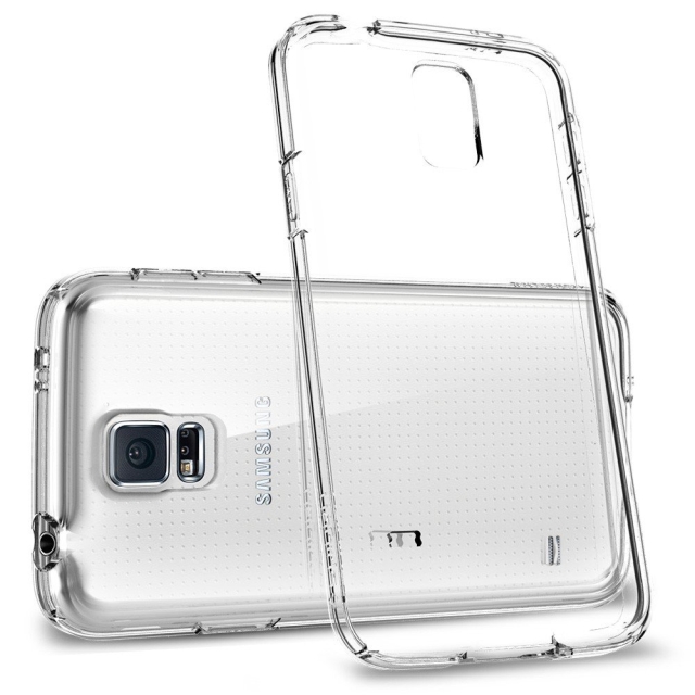 Силиконовый чехол SPIGEN для Galaxy S5 - Ultra Fit Capsule - Прозрачный - SGP10734