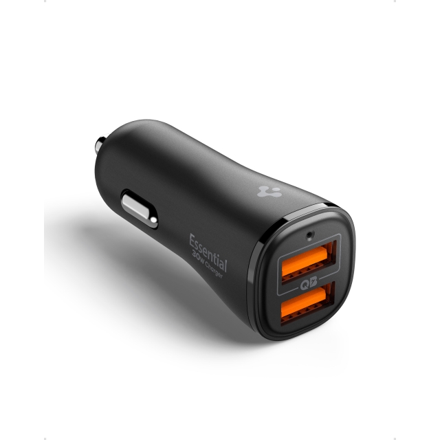Автомобильное зарядное устройство SPIGEN для смартфона - Essential 30W Car Charger EV302 - Черный - ACP08700