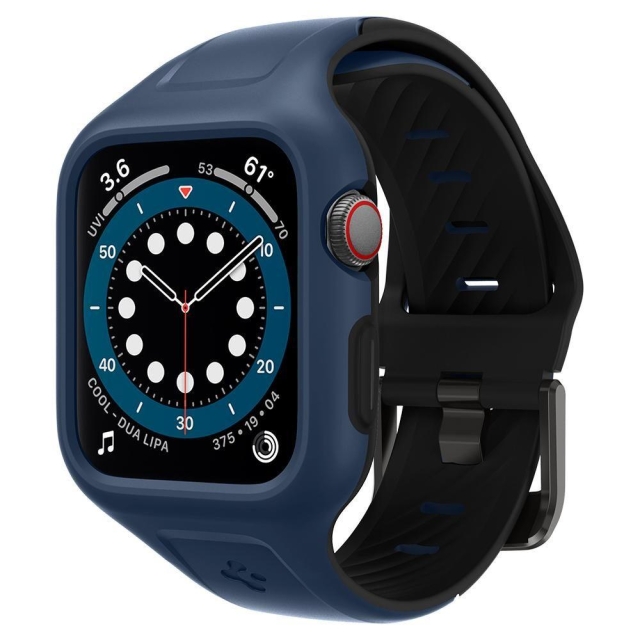Чехол с ремешком SPIGEN для Apple Watch SE 2/SE/6/5/4 (44mm) - Liquid Air Pro - Синий - ACS02225