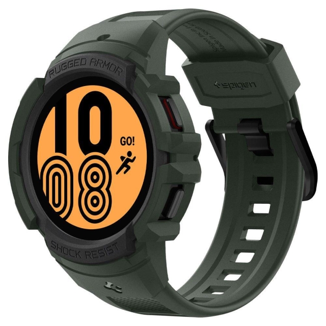 Чехол SPIGEN для Galaxy Watch 5/4 (44 mm) - Rugged Armor - Зеленый - ACS04325