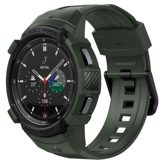 Чехол SPIGEN для Galaxy Watch 4 Classic (46 mm) - Rugged Armor Pro - Зеленый - ACS04326
