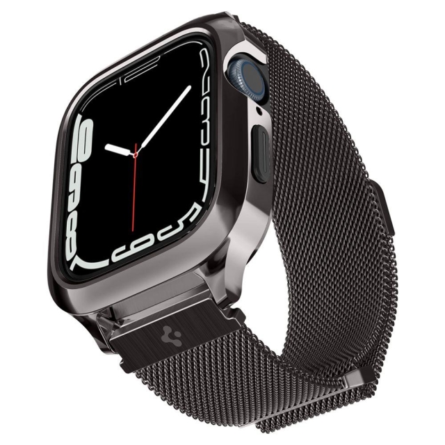 Чехол с ремешком SPIGEN для Apple Watch 8/7 (45 mm) - Metal Fit Pro - Серый - ACS04585